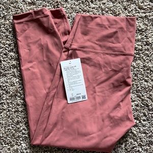 Lululemon 25” Wunder Under HR dusty rose color